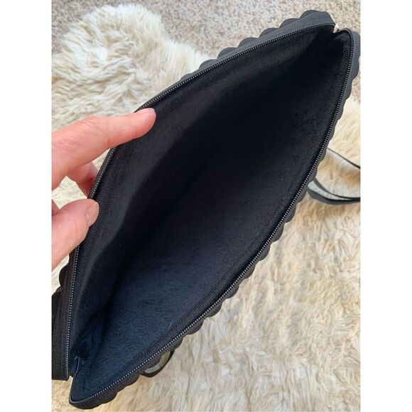 Rebecca Minkoff Regan Textured Neoprene Crossbody Messenger Laptop Bag in Black - Picture 5 of 10